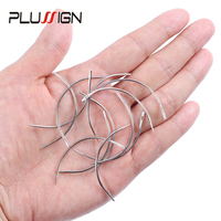 Plussign 12Pcs/Lot Stainless Steel Curved Needles C Type Wig Making Needles Making Lace Wig Hair Necessary Accessories Tools