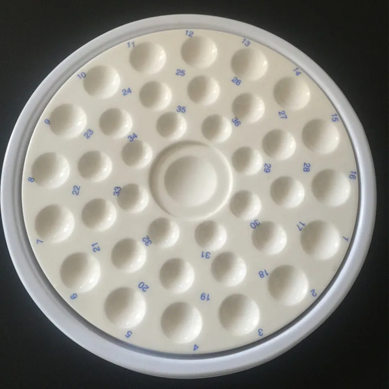 

Стоматологическое лабораторное оборудование, фарфоровое смешивание, увлажняющая тарелка, 36 слотов, керамическая палитра