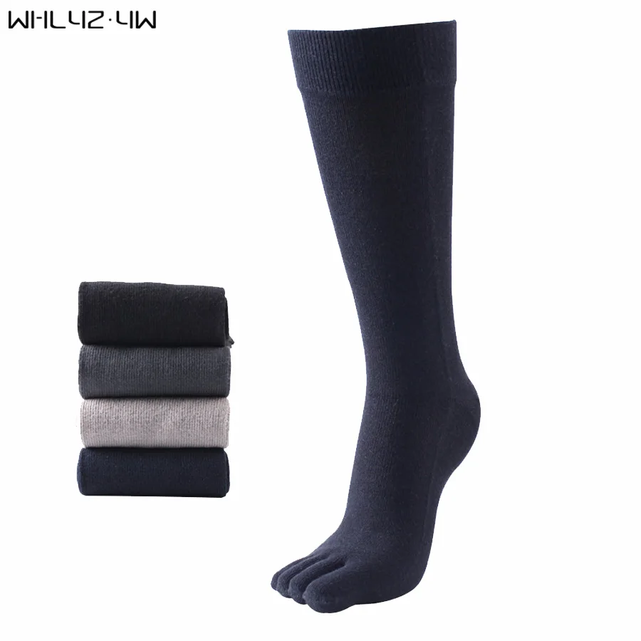 5 paires de chaussettes longues en coton peigné pour hommes, solides, d'affaires, douces, élastiques, absorbant la sueur, antibactériennes, robe de soirée, chaussettes à orteils