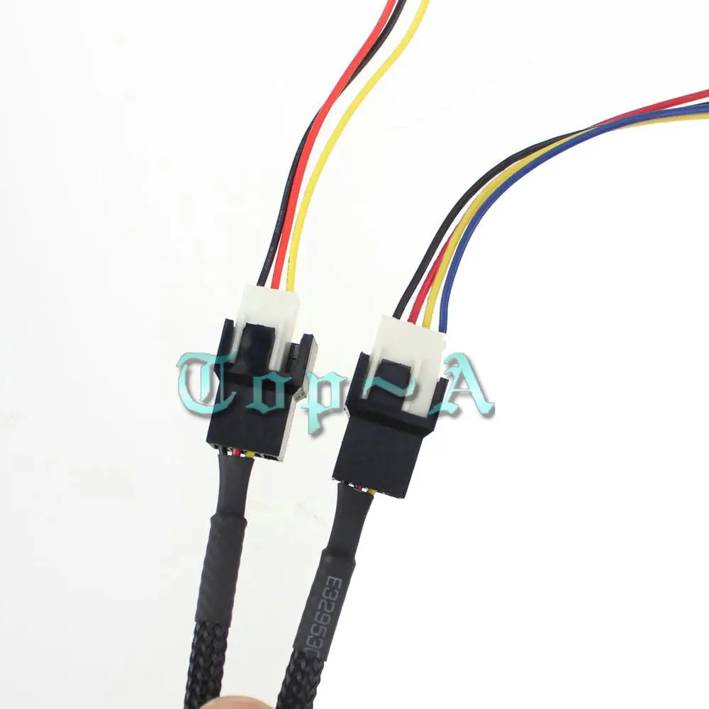 2Pcs Gdstime High Quality 300mm 11.81 Inch 3 Pin Female to Dual 3Pin Male Y PWM Computer Fans Power Wire Cable 30cm