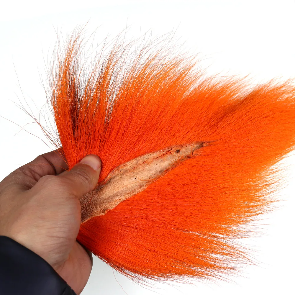 Materiał do wiązania much Barwione włosie jelenia Futro Bucktails Buck Wiązanie much Słonowodne muchy Suche Żółty Zielony Niebieski Czerwony