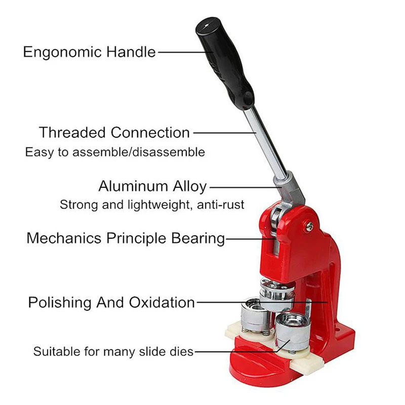 badge machine  kit 25mm Button press Maker Badge Punch Press Machine with 500 Parts Cutter