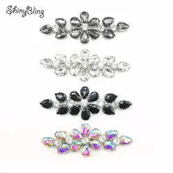 Rhinestone Iron On Patch Motif Applique DIY Crystals Patch Rhinestone Hotfix Applique Strass Sewing Appliques For Clothes Shoes