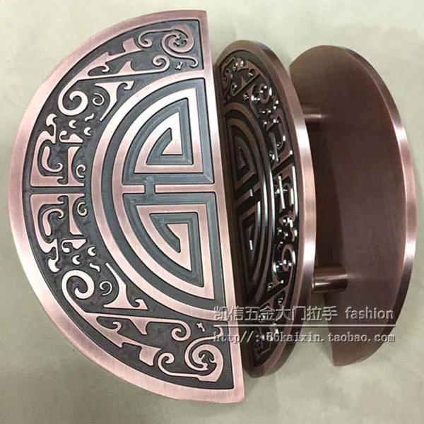 Chinese antique semicircular door handle has frameless glass door handle door handle modern European bronze