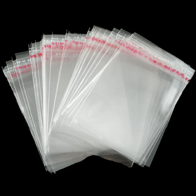 

500Pcs Self Adhesive Seal Plastic Bags Clear Transparent Jewelry Display 24x15cm (Usable Space 21x15cm)