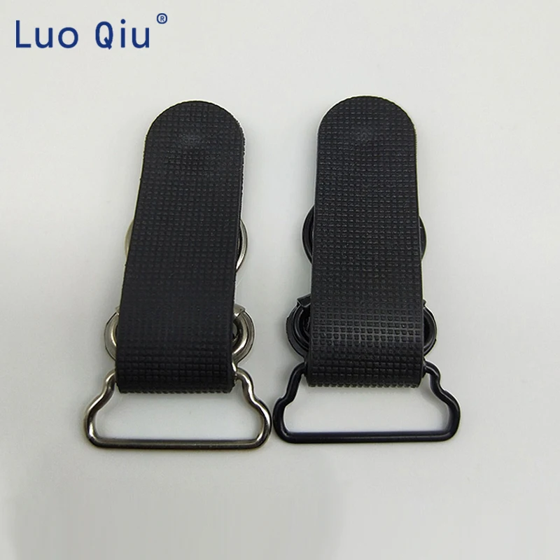 Clip chupete metal Black Metal+PP  Garter Clip  Removable buckle Garment Accessories Stockings clips 30 pcs/lot  20mm 0.8 Inch