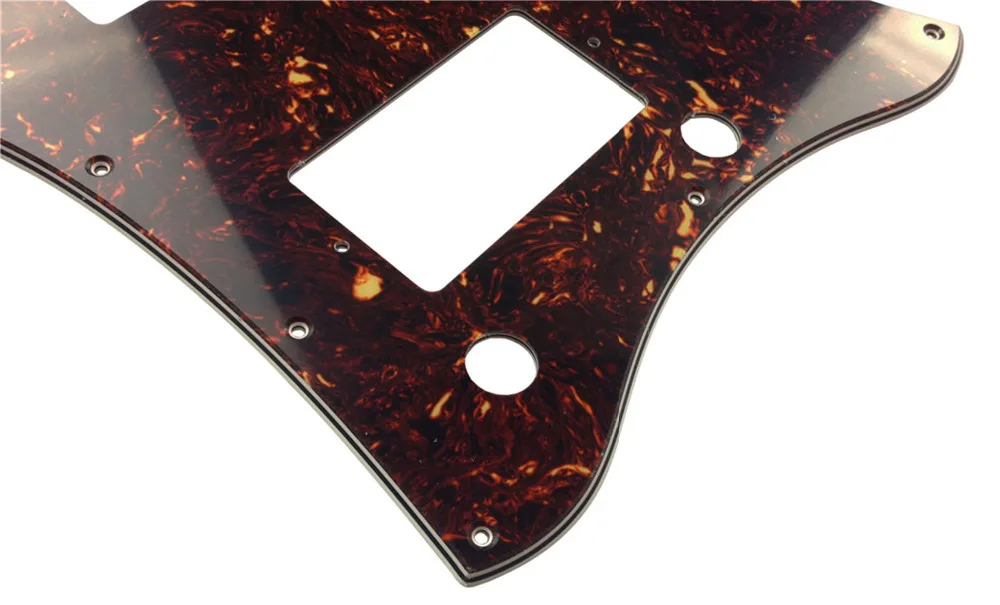 Pleroo Custom Guitar Parts - For SG Full Face Guitar Pickguard Scratch Plate With PAF Humbuckers , 4 Ply Brown Tortoise