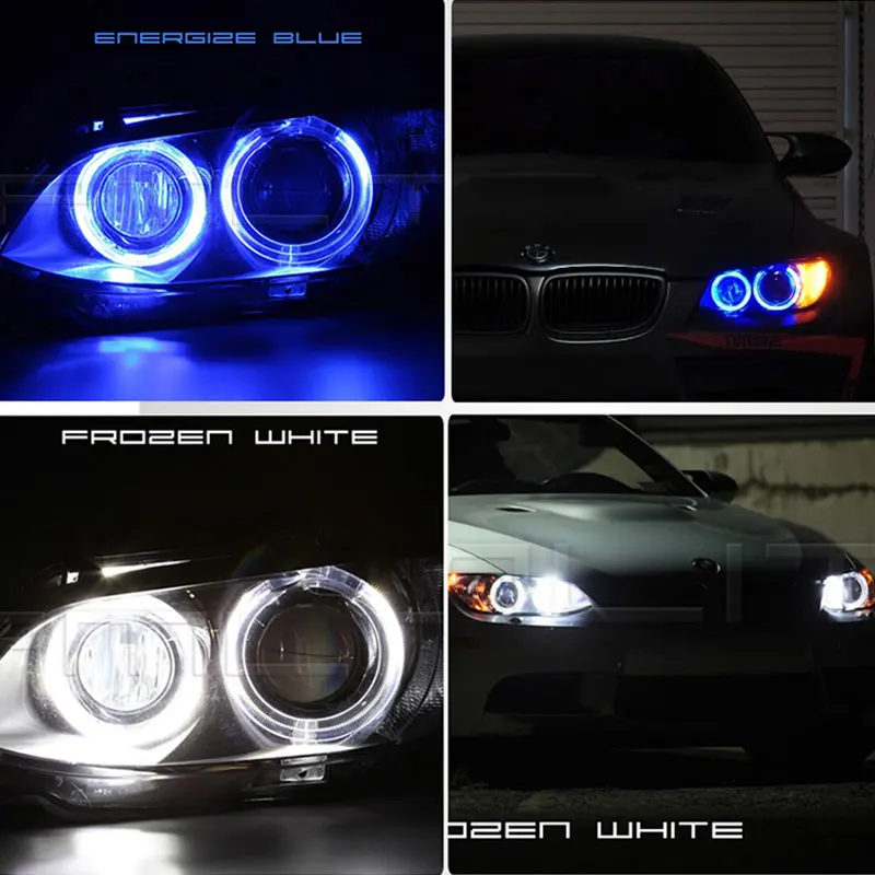 2pcs/Set 10W for Bridgelux LED Chips LED Marker Angel Eyes White Blue Red Yellow Color for BMW E39 E53 E60 E61 E63 E64