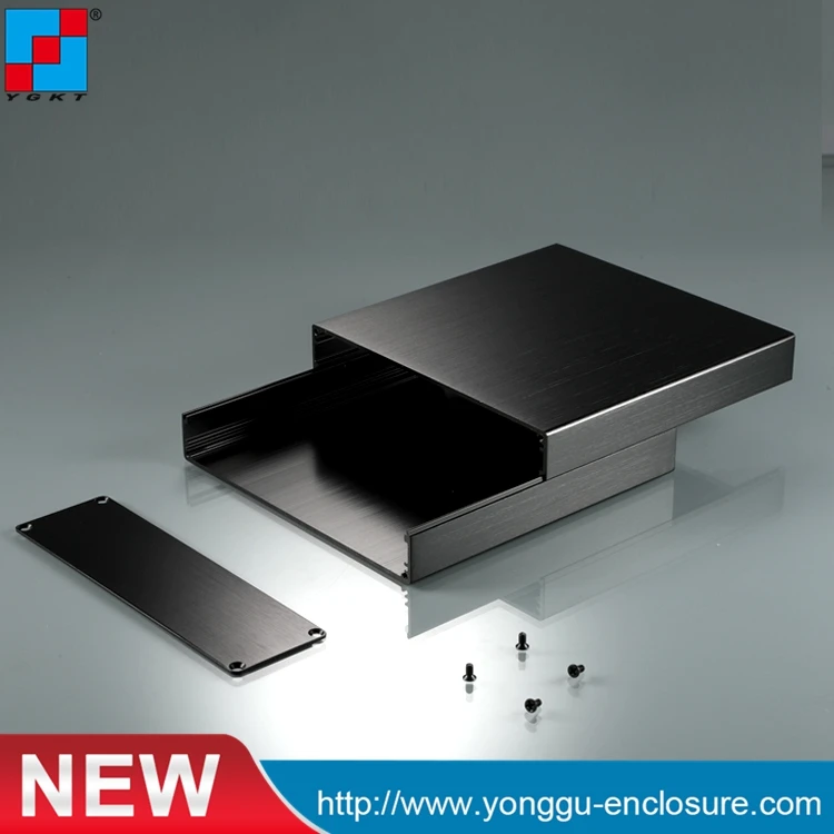 New aluminum enclosure brush black box DIY electronics project box design for circuit board 152*44*200mm