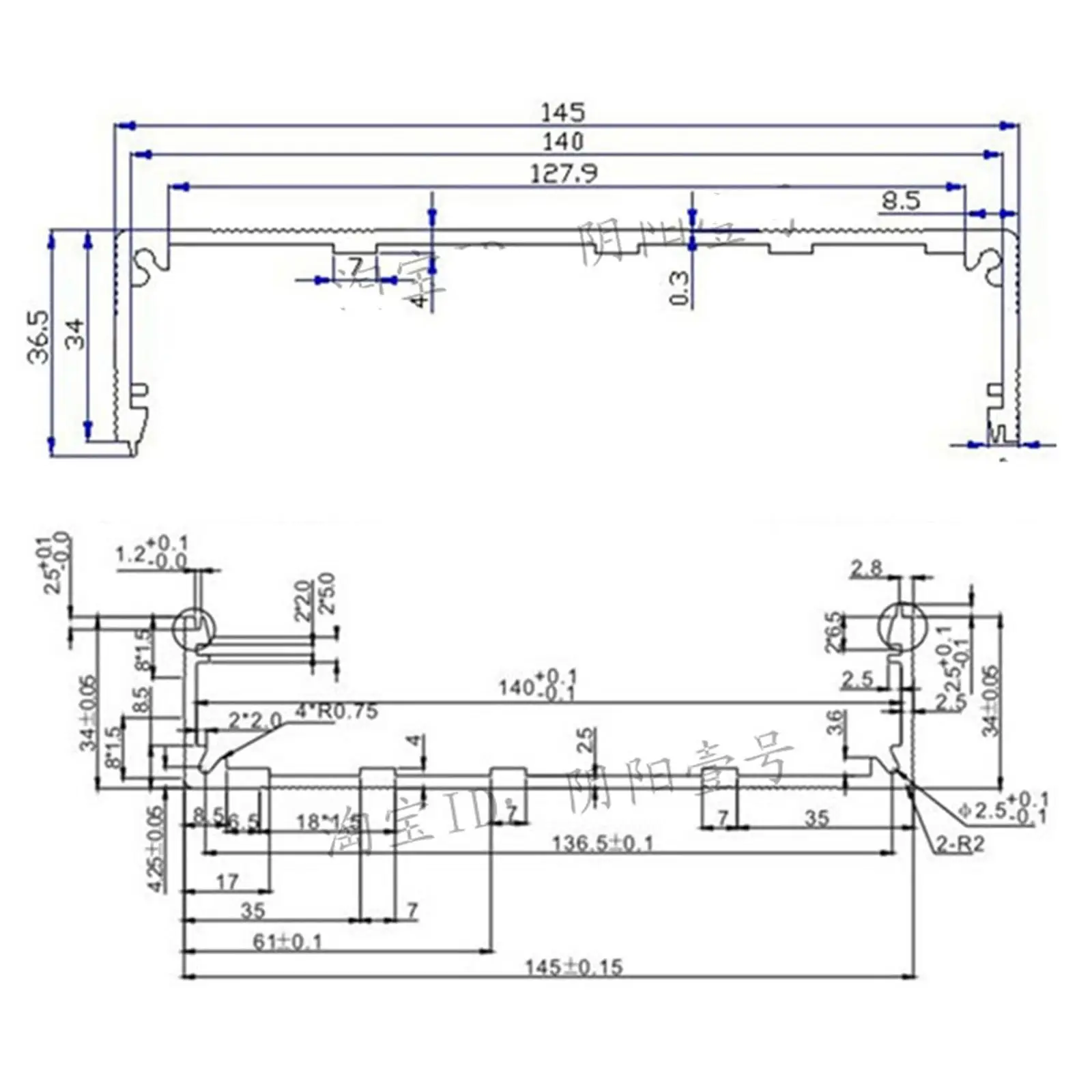 160X145X68 Mm Kandang Aluminium PCB Shell Box Pendingin Case Tipe Split