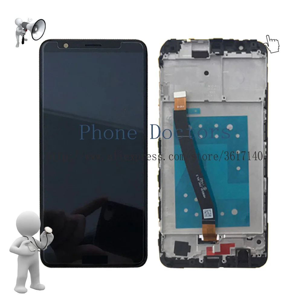 5.93'' For Huawei Honor 7X Full LCD DIsplay+Touch Screen Digitizer Assembly+Frame For Honor 7X BND-TL10 BND-AL10 BND-L21 BND-L22