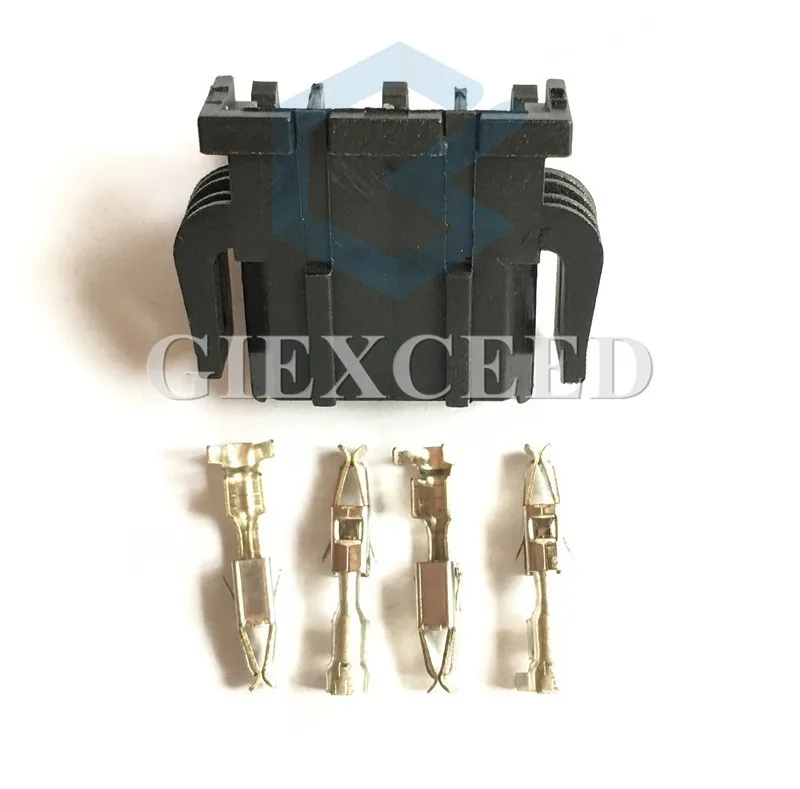 2 Sets 4 Pin AC Assembly 893971634 Female Auto Connector Socket With Terminals For VW 893 971 634