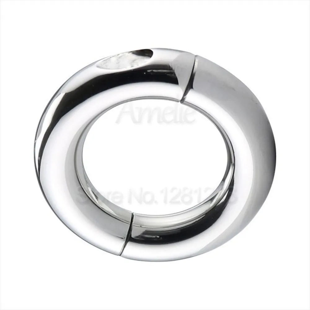 New 6 Size Stainless Steel Penis Ring Ball Stretcher Delay Lasting Metal Cock Ring Scrotum Restraint Testicular Sex Toys for Men