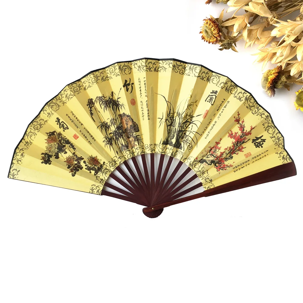 Free Shipping High Quality 10pcs/lot Original Wooden Chinese Vintage Style Men Hand Fans Gift Decoracion Fiestas Home Decor