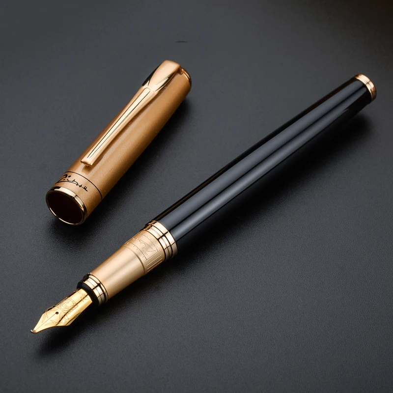 Picasso 906 Athens Dynasty Fine Nib / Calligraphy Bent Nib Fountain Pen Original Box Optional Black with Noble Golden/Silver Cap