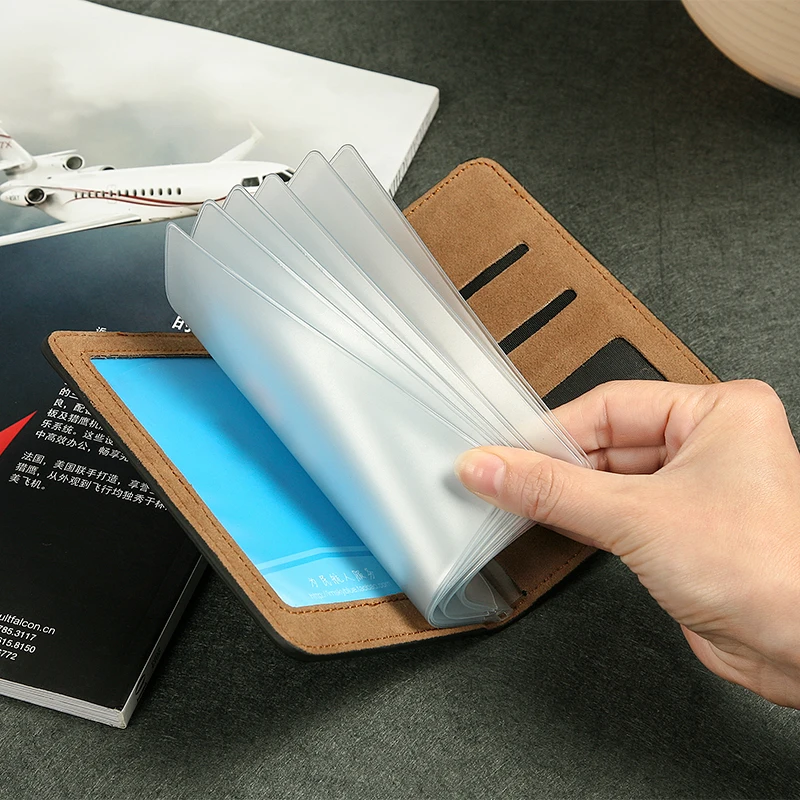 Pilots Credit Card PU Leather Holder High Quality Special Crew Men Folder Fight Licence Case Bag Best Gift