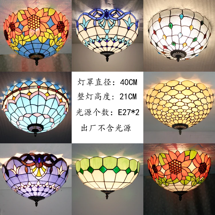 Boutique  lamp beads ceiling lamp decoration lamp living room bedroom dining room Mediterranean Blue