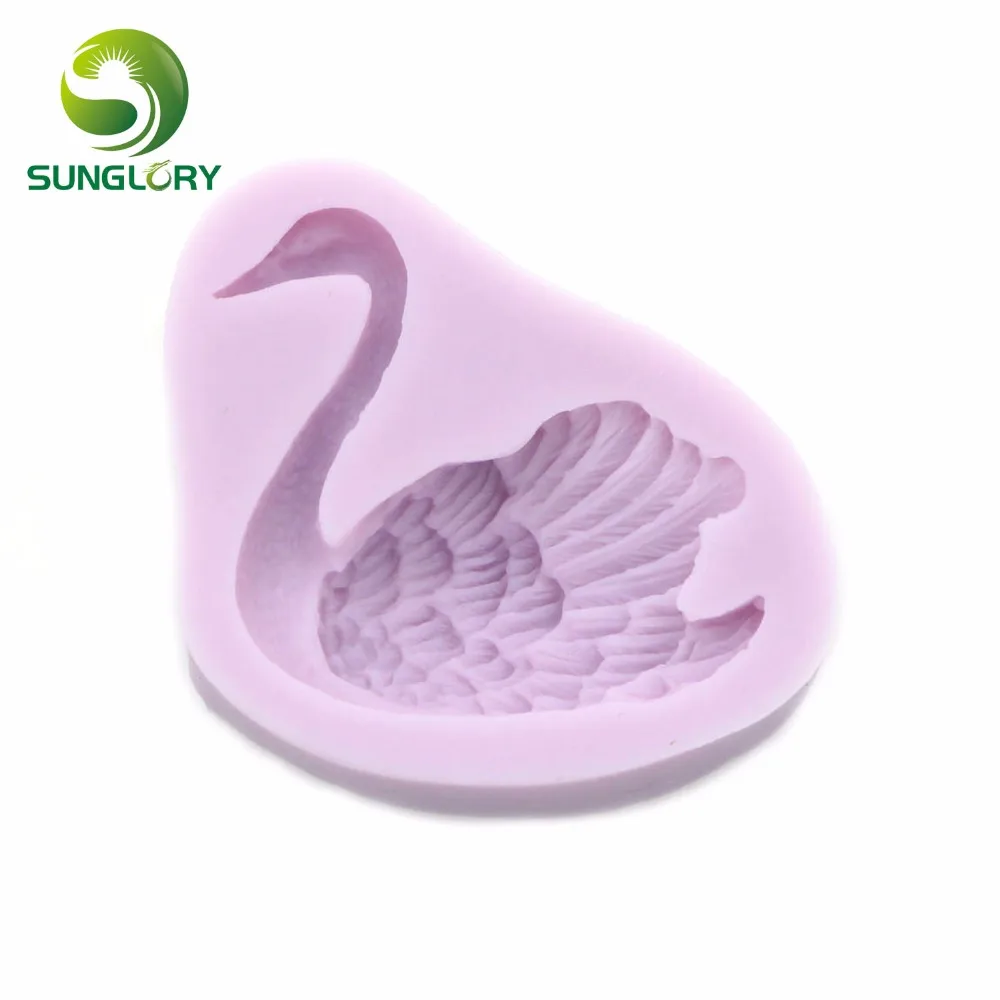 Swan Fondant Silicone Mold 3D Moldes De Silicona For Cake Decoration Gum Paste Silicon Mould Baking Cake Decorating Tools