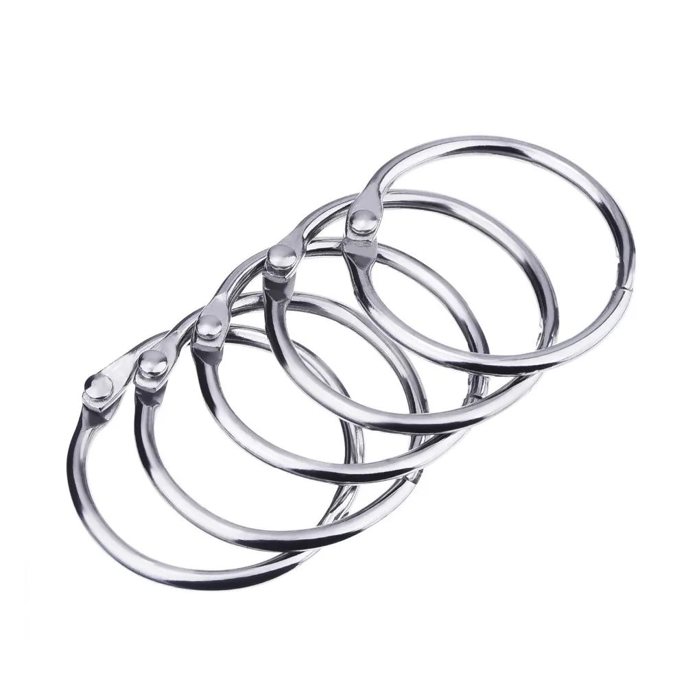 5Pcs 1 inches/25mm Loose Leaf Binder Rings, Nickel Plated Book Rings