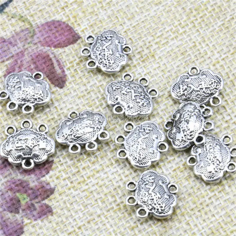 10PCS Hot Jewelry Making Women Girls Gifts Crafts Copper Finding Pendant For Accessory Longevity Lucky Lock Shape Parts 14mm