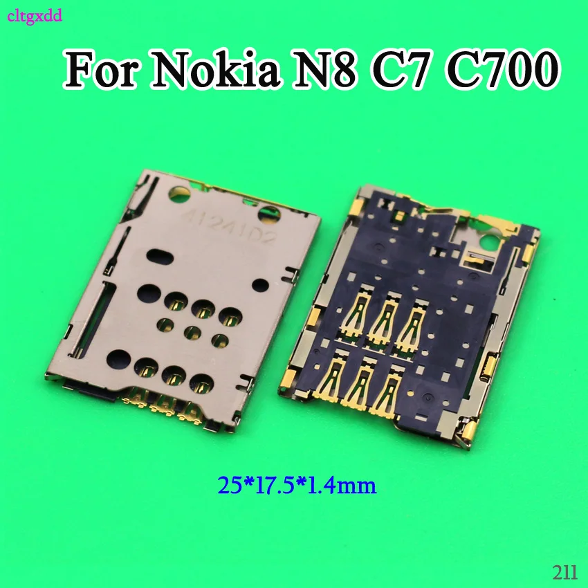 

cltgxdd For Nokia N8 C7 Motorola MOTO XT919 Sim Card Reader Module Slot Tray Holder Socket Repalcement Part Connector