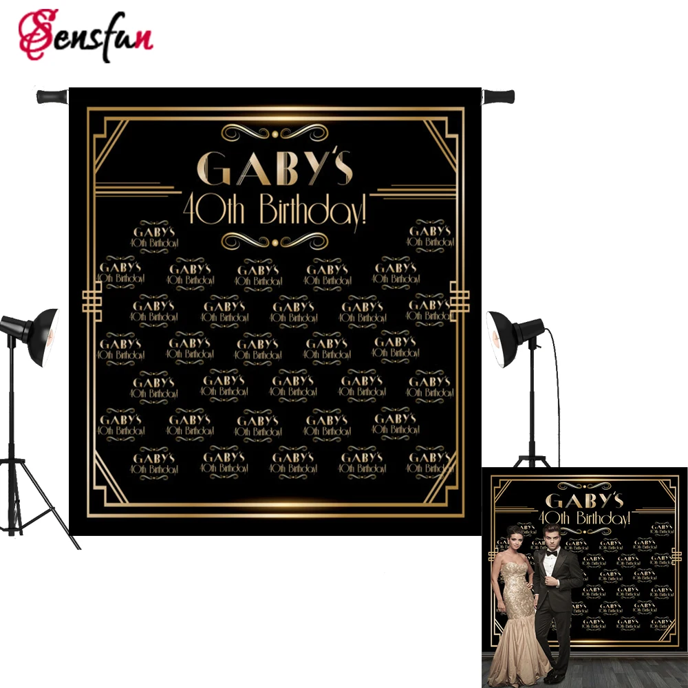 Sensfun Photographic Background Luxury Elegant Aristocrat Birthday Party Photography Backdrops Custom Vinyl Fabric Photocall