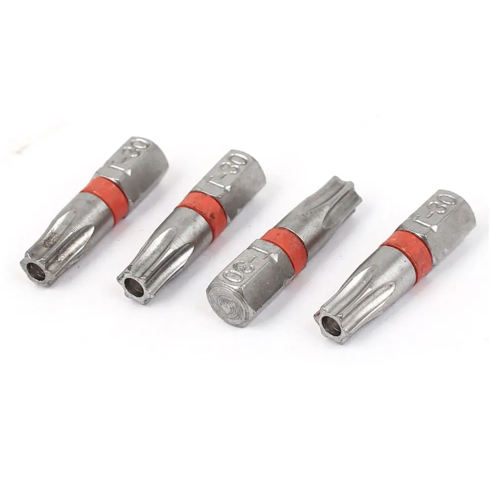 UXCELL 4pcs T30 Torx Security Screwdriver Bit Hex Shank Magnetic Screwdriver Set Hand Tools parafusadeira ferramentas mecânico