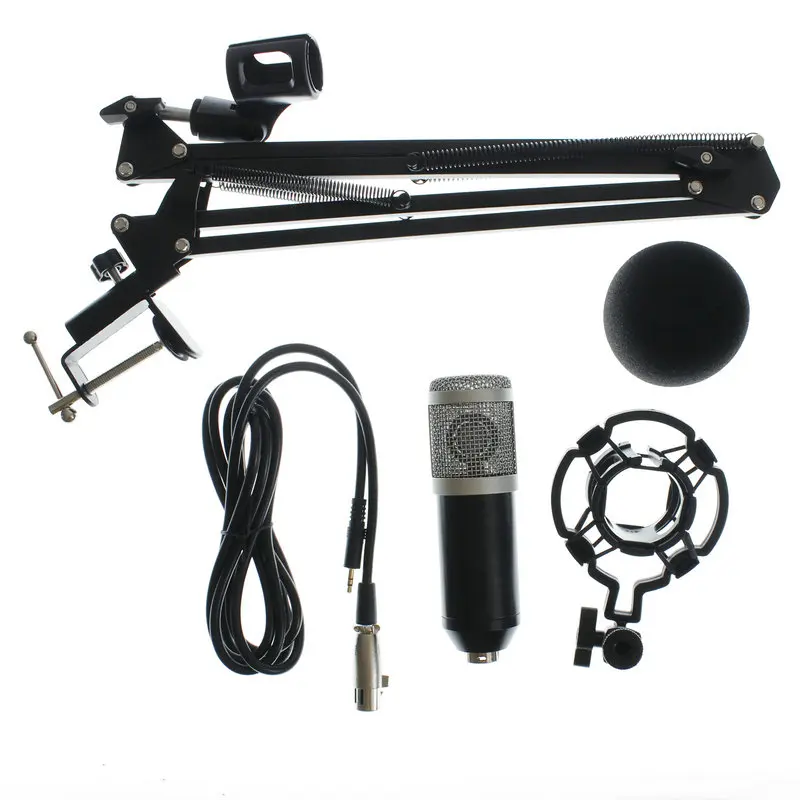 Microphone Professional BM800 Condenser KTV Microphone Pro Audio Studio Vocal Recording Mic KTV Karaoke+ Metal Shock Mount