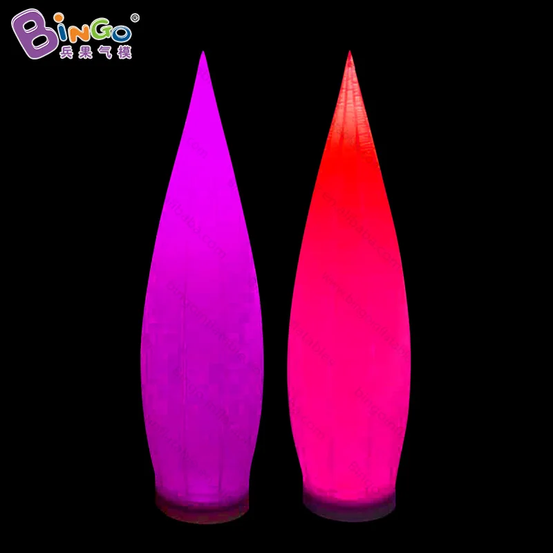 Hot Sale 2.5 M High(8.2Ft) LED Lighting Inflatable Column Customized Colorful Water Shape Pillar for Party/Event Toy