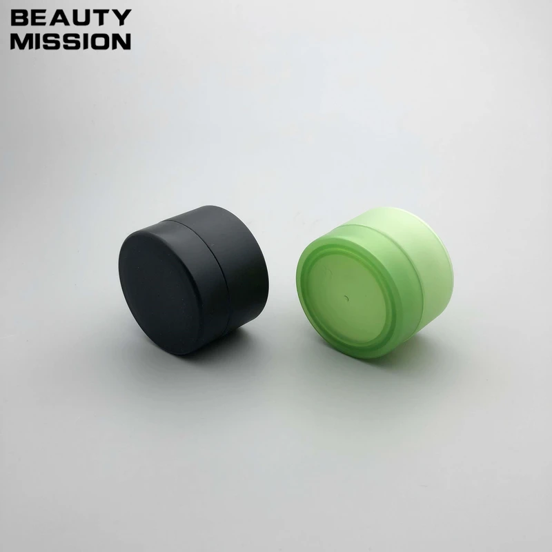 BEAUTY MISSION 30pcs 50g black/green hand cream Jar Empty cosmetics container, small round plastic box, Small empty cans