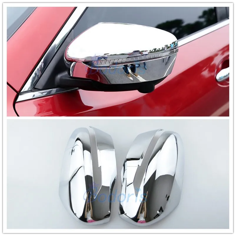 

Chrome Car Styling Door Mirror Cover Overlay Rear View Garnish Trim 2 Pcs 2014 2015 2016 2017 For Nissan X-trail Accessories