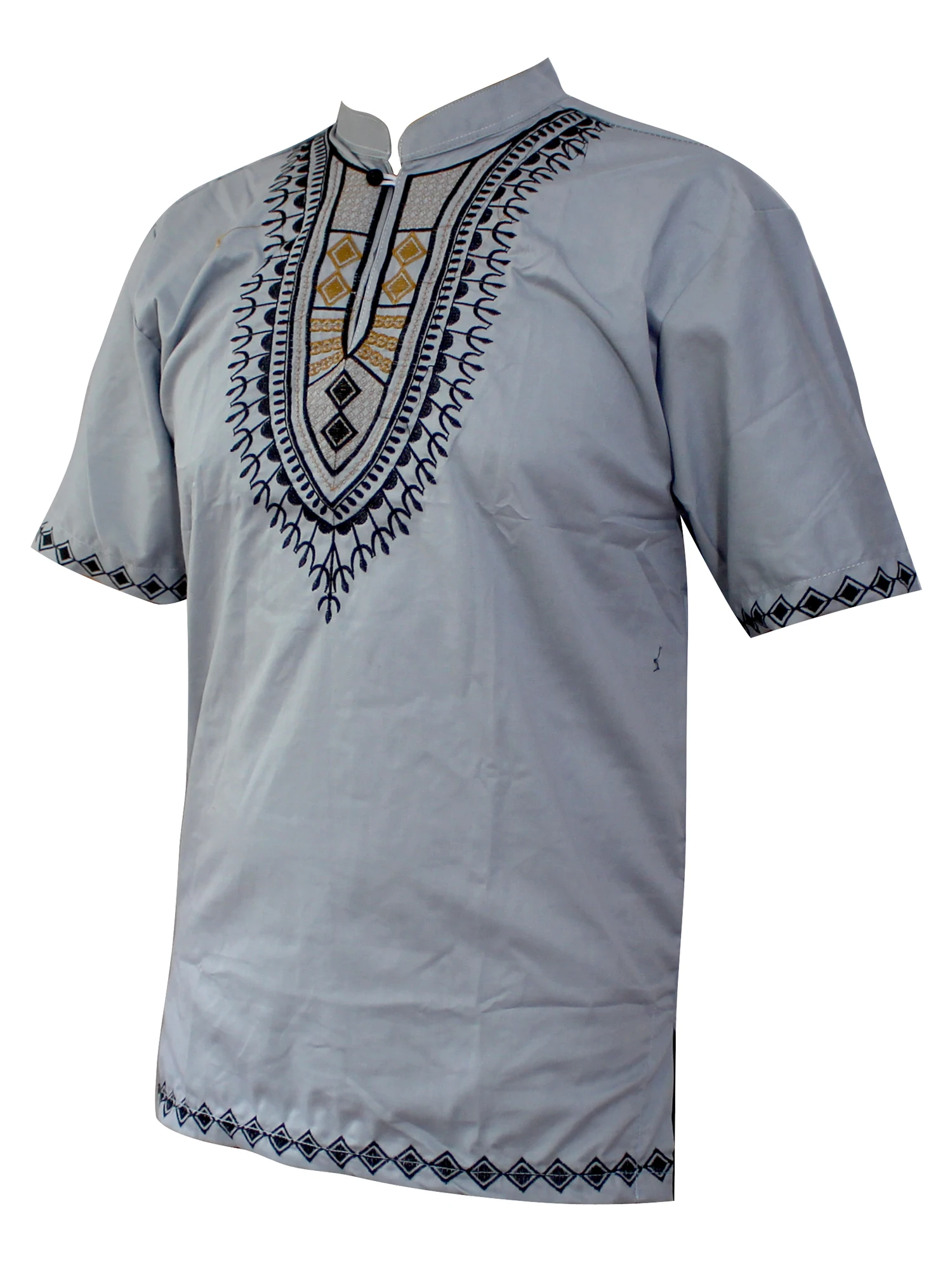 Dashikiage men African clothes africain Tops afrique Short Sleeved Caftan Shirt