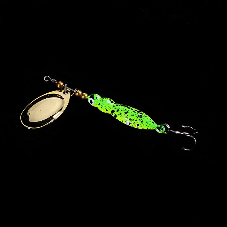 WALK FISH 1PCS 9cm 14.4g Spinner Baits Fishing Lures Spinnerbait Trout Metal Spoon Willow Artificial Bait Culter Fishing Tackle