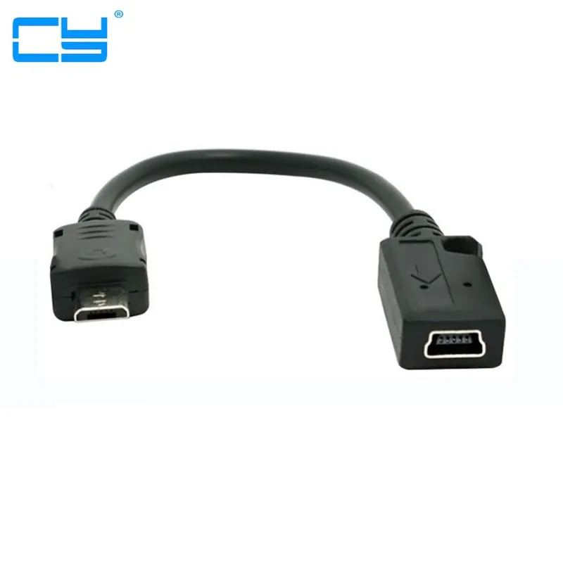 

0.15M Micro USB Male to Mini USB Female Adapter Cable for phones MP3