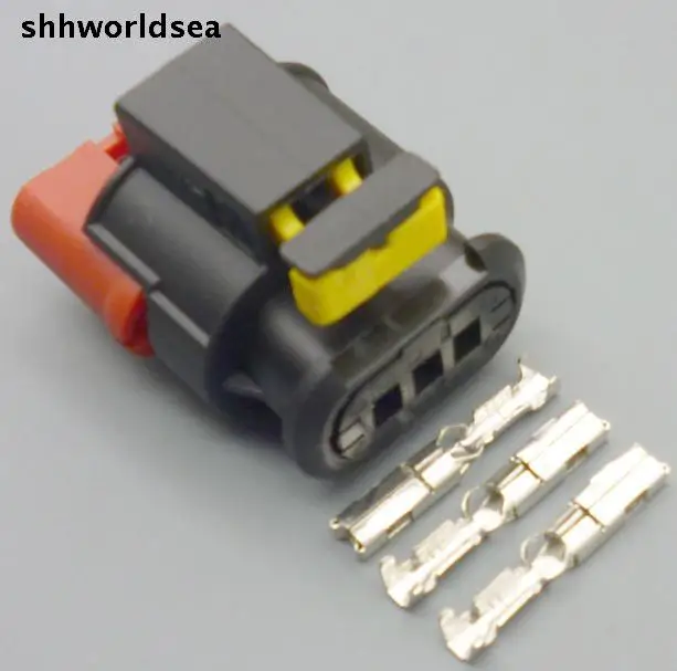 

Shhworldsea 3-контактный разъем катушки зажигания автомобиля, разъем катушки зажигания, автомобильная водонепроницаемая розетка для электрического датчика 284425 -1