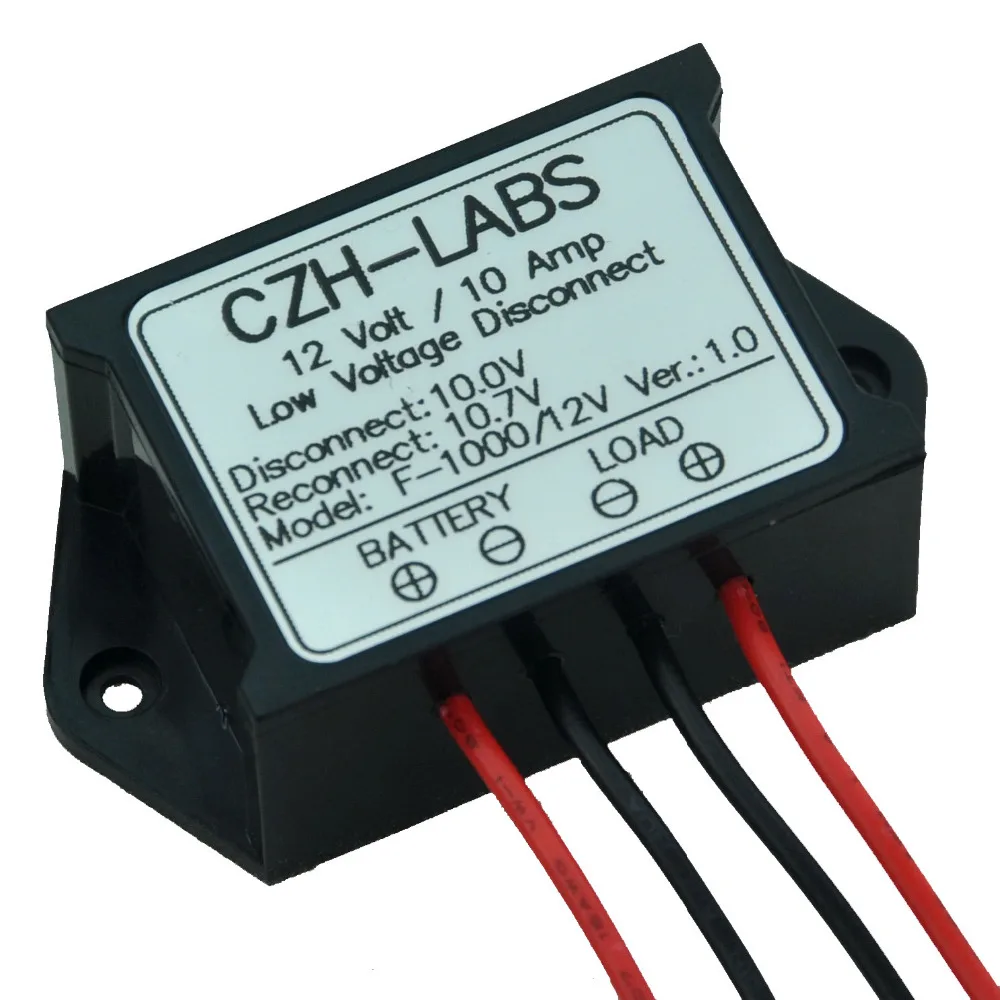 Low Voltage Disconnect Module LVD, 12V 10A, Protect/Prolong Battery Life.