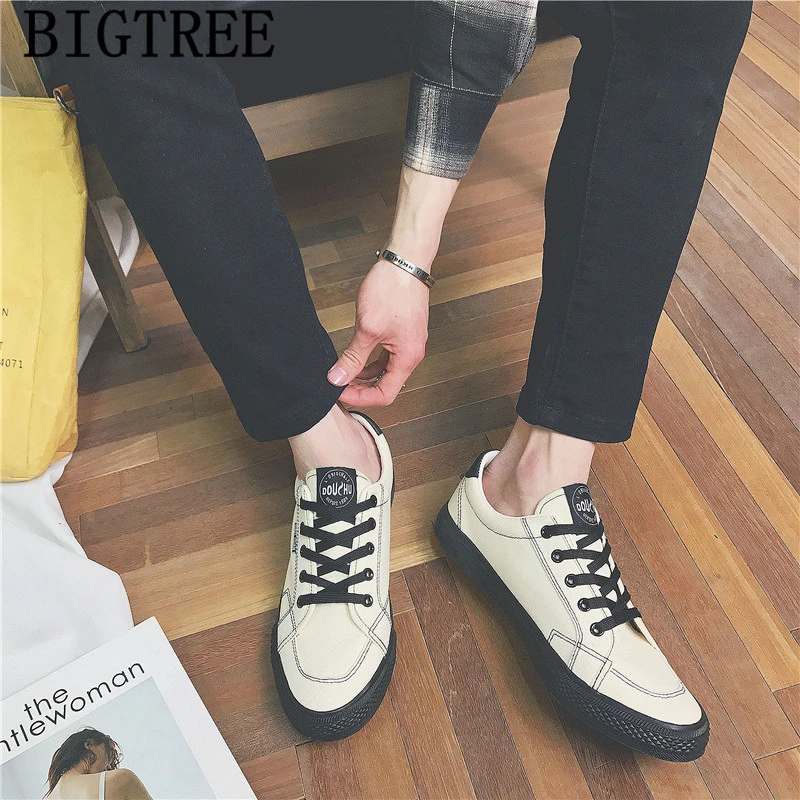 Canvas Shoes Men White Men\'s Shoes Casual Shoes Fashion Men Sneakers 2024 Tenis Masculino Chaussure Homme Sapato Masculino Bona