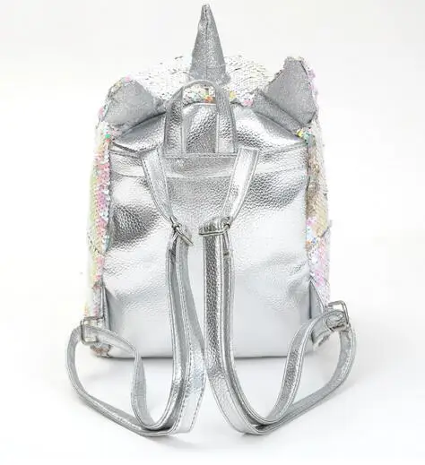 2022 Women Sequins Backpack Cute Unicorn Schoolbag For Teenage Student Girls Satchel Female mochila de couro Backpack School Bag