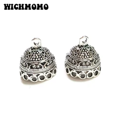 New 5pcs 18MM Retro Plated Zinc Alloy Bell Shape Beads Tassels End Cap Charms Pendants for DIY Jewelry Accessories