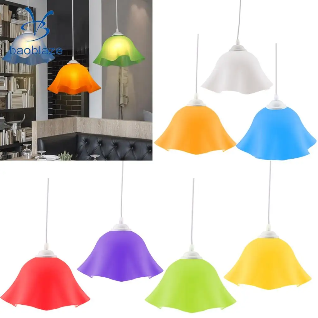 Moderna Del Fiore a Forma di PVC Lampadario Paralume Luce di Soffitto Ombra Della Copertura Della Luce Del Pendente Apparecchio di Casa Bar Cafe