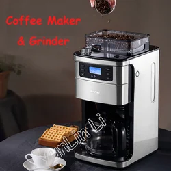 Full-automatic American Coffee Machine 1.5L Coffee Grinder Freshly Brewed Coffee Maker Coffee Bean Grinder Cafetera