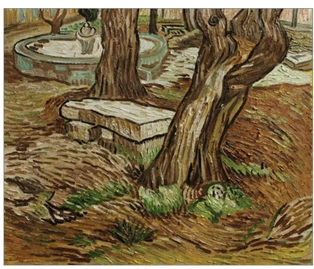 

Handpainted Oil Paintings on Canvas The Bench at Saint Remy by Van Gogh Landscape Fine Arts for Wall Decoration