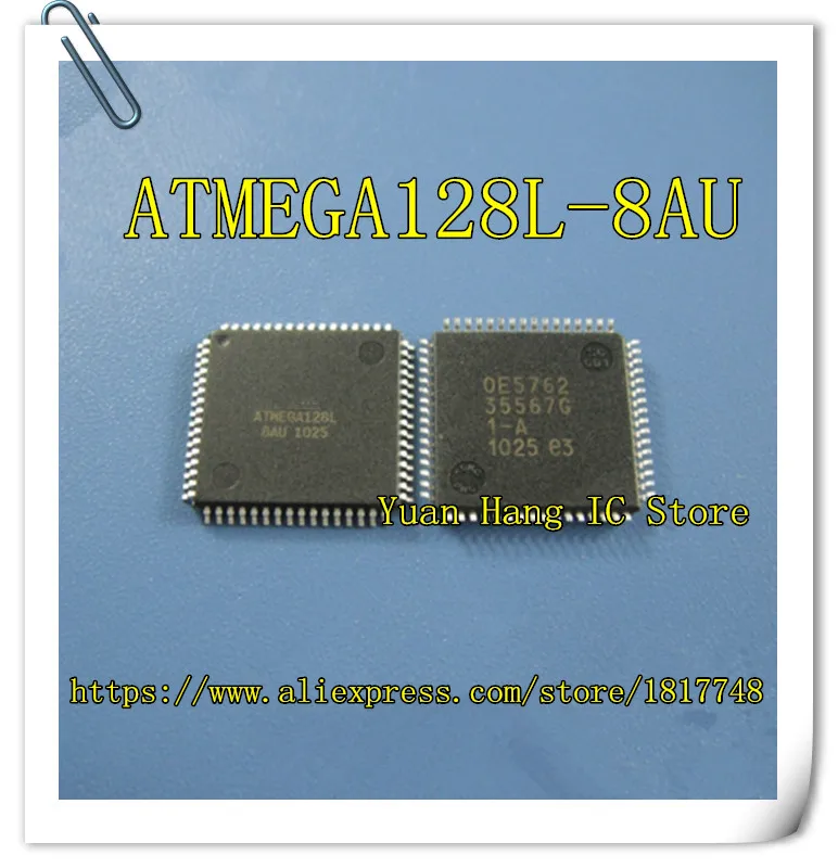 10PCS/LOT ATMEGA128 ATMEGA128L 8AU  ATMEGA128L-8AU  QFP64