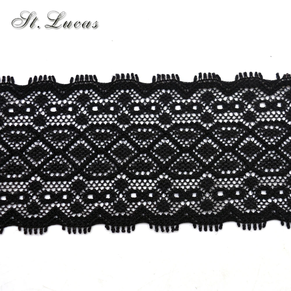 New hot sale 5yd/lot High Quality black Elastic Lace Trim ribbon For Sewing crafts decoration lace handmade accessories DIY