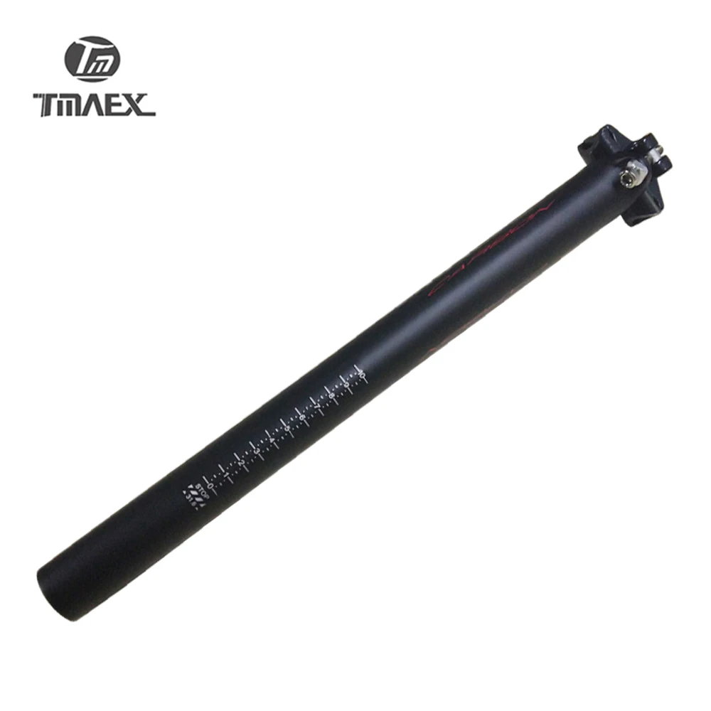 TMAEX-Full Carbon Fiber Bicycle Seatpost, Matte Black, Mountain and Road, MTB Bike Parts, 27.2mm, 30.8mm, 31.6mm, 350mm, 400mm