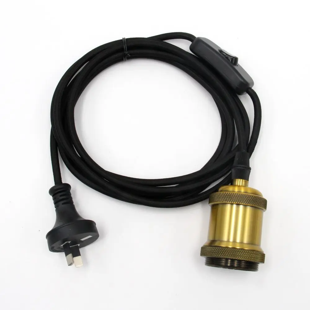 220-240V AU Plug Power Cord with E27 Bulb Holder Fittings Vintage Hanging Light Cord Kits