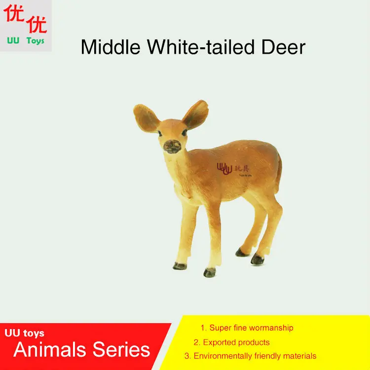 Hot toys:Middle White tailed Deer Simulation model  Animals   kids  toys children educational props