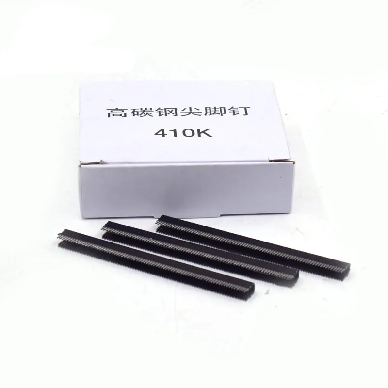 

Air nail gun woodworking iron woven rattan aluminum tube narrow crown stapler high carbon steel nails 410K mm sharp feet