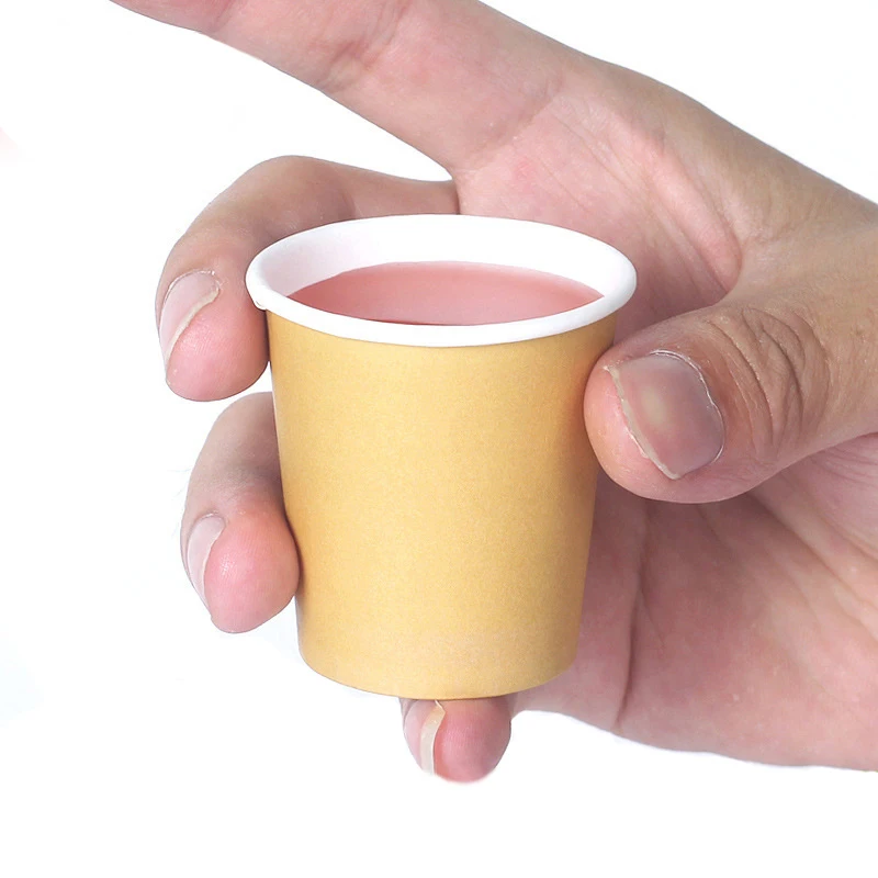 Disposable Kraft Paper Cup Tasting Cup Packing Tool Food Grade Drinking Cup Paper Cup Promotion Kitchen Accessories 2oz 100pcs