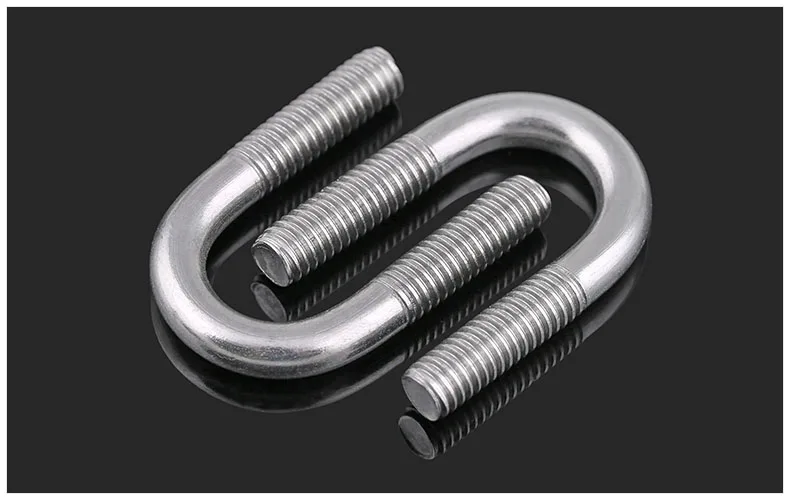 304 stainless steel U shaped bolt U screws M6 M8 M10 M12 U type tube U bolts riding tube hoop